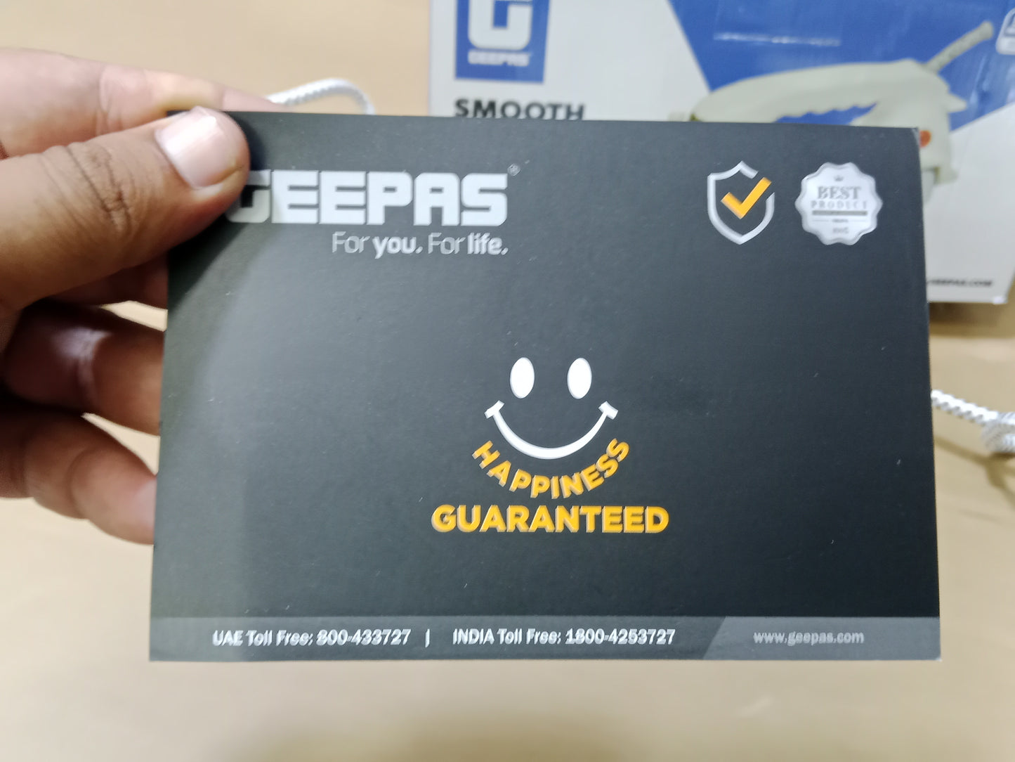 GEEPAS smooth operator DRY IRON GD12780P