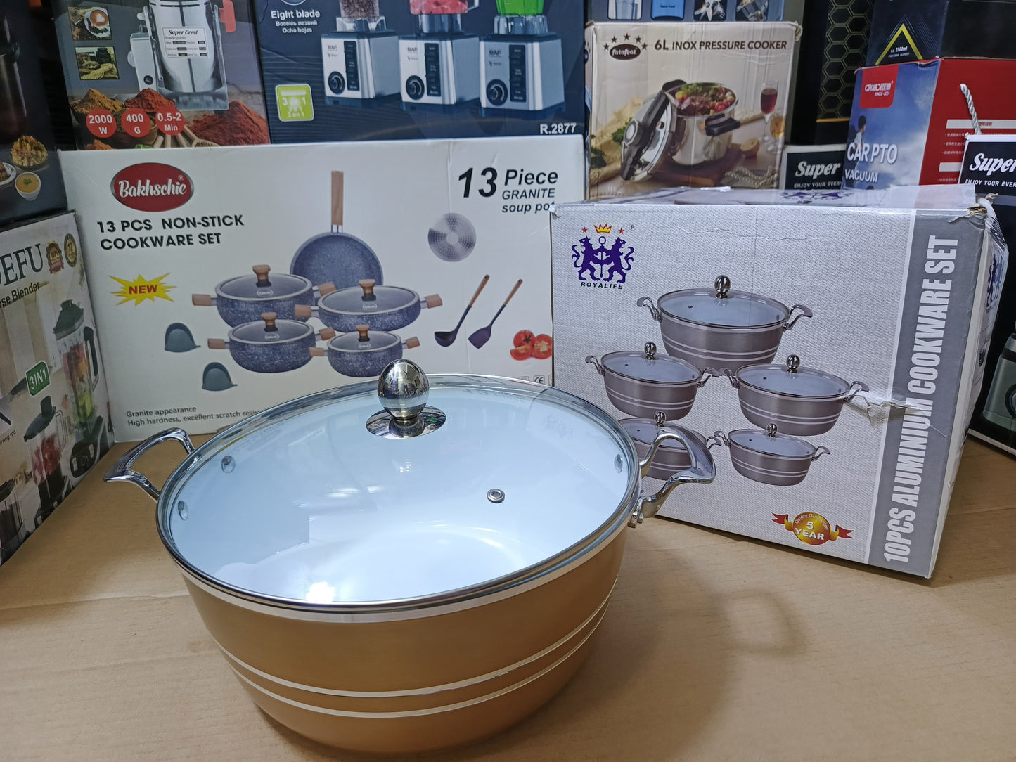 Royalife 10pcs aluminum cookware set