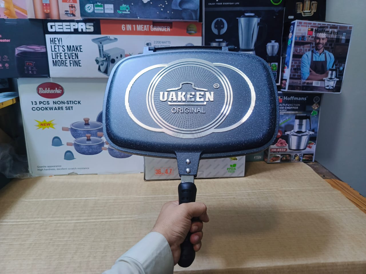 UAKEEN Original 36cm Double Fry Pan