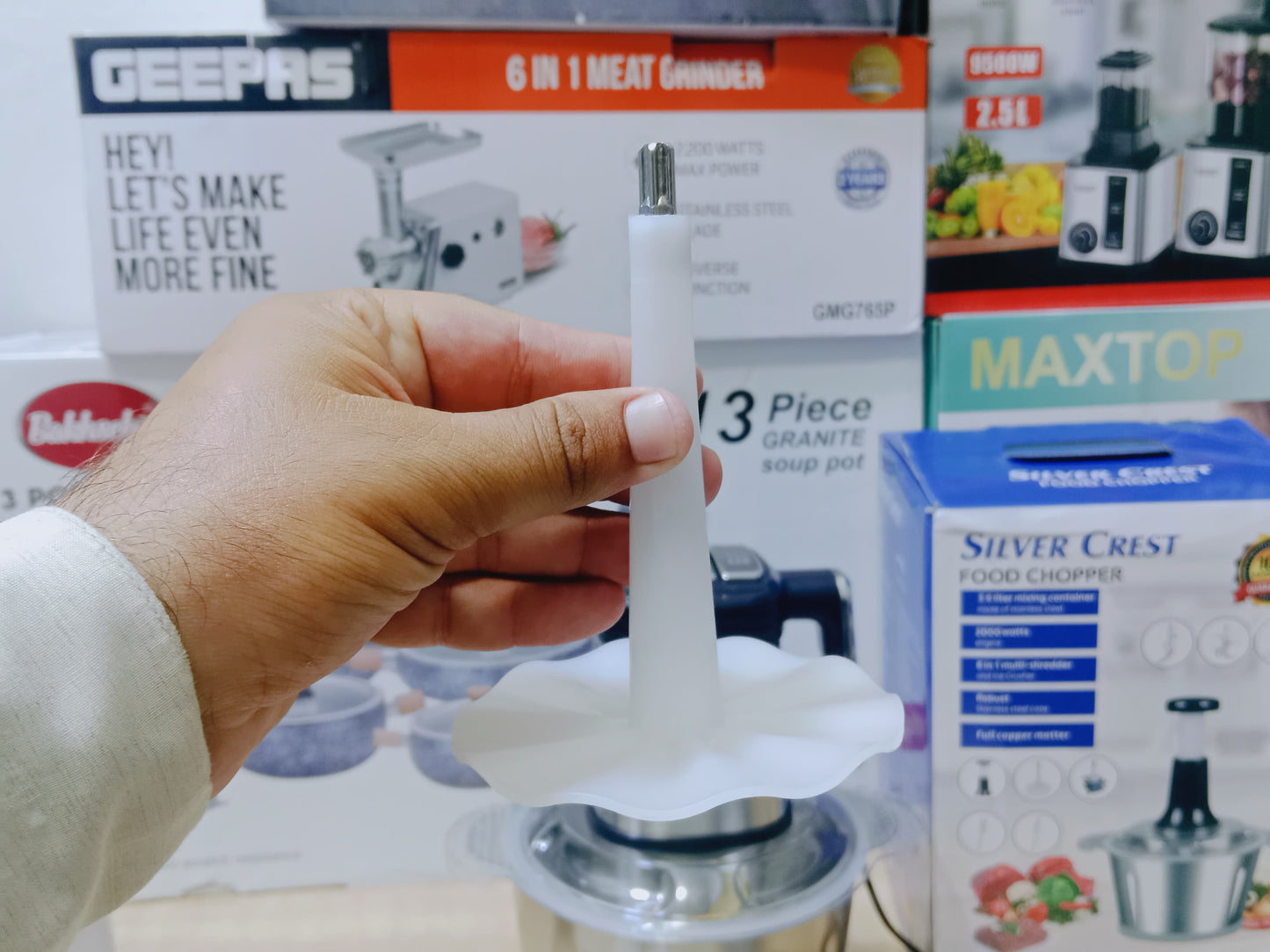 Silver Crest 8 in 1 Food Chopper, Lasi Maker and Manual Chopper Full Copper Motor