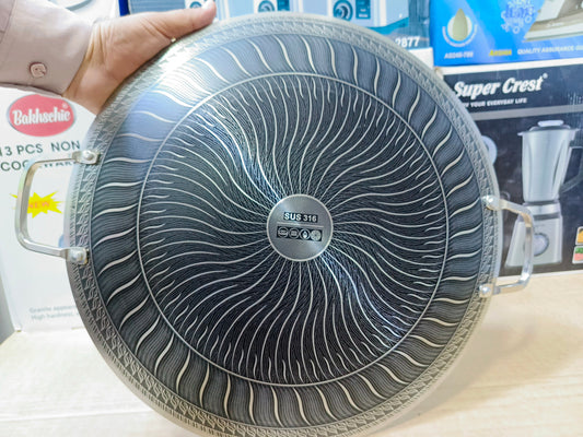 German Imported HoneyComb Laser Coating Tawa, Stainless Steel