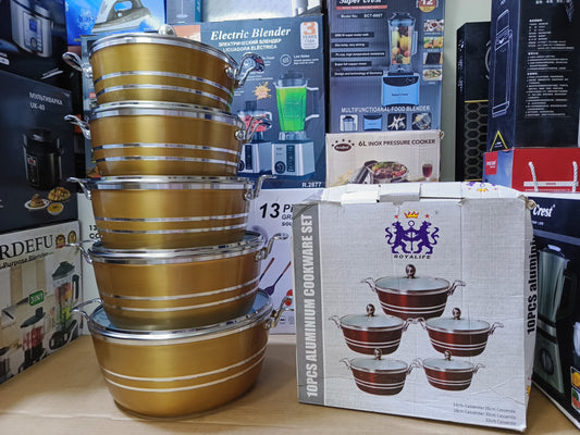 Royalife 10pcs aluminum cookware set