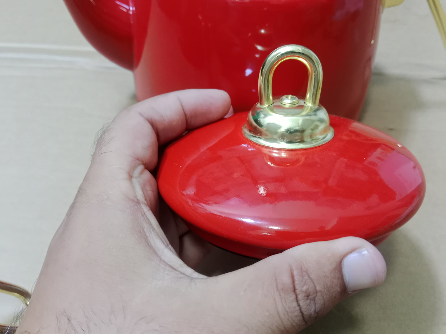 Turkish GuzelEmaye 2pcs Enamel Teapot kettle 1000ml and 2100ml