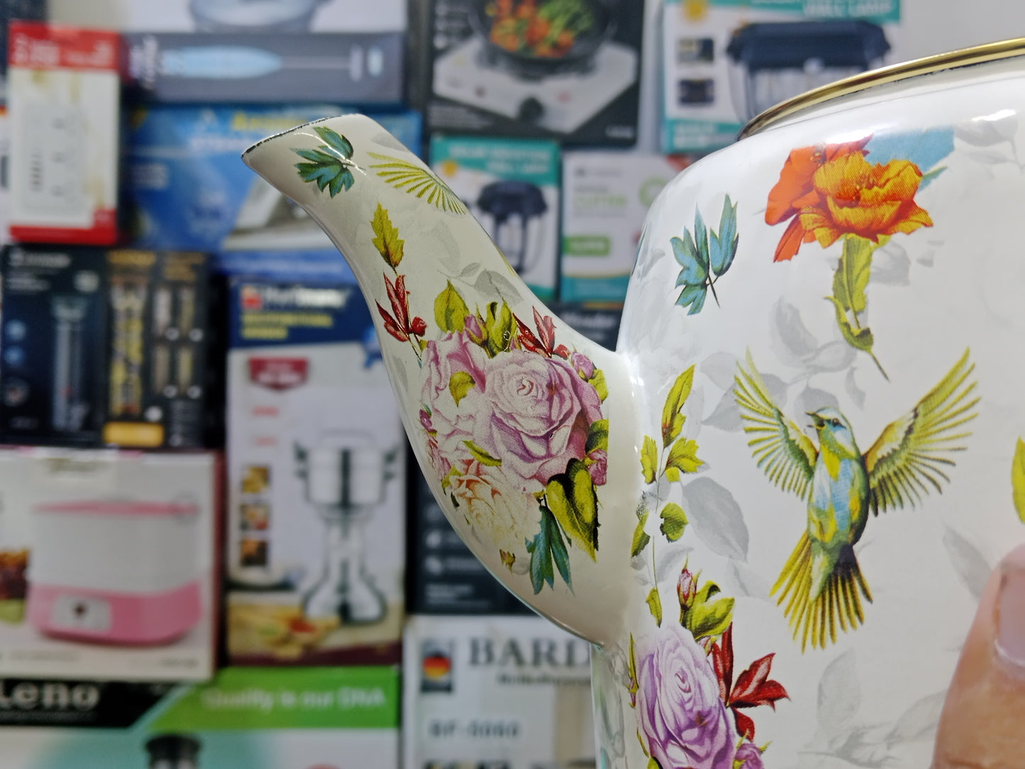 Stylish Enamel Teapot/Kettle 2 pieces
