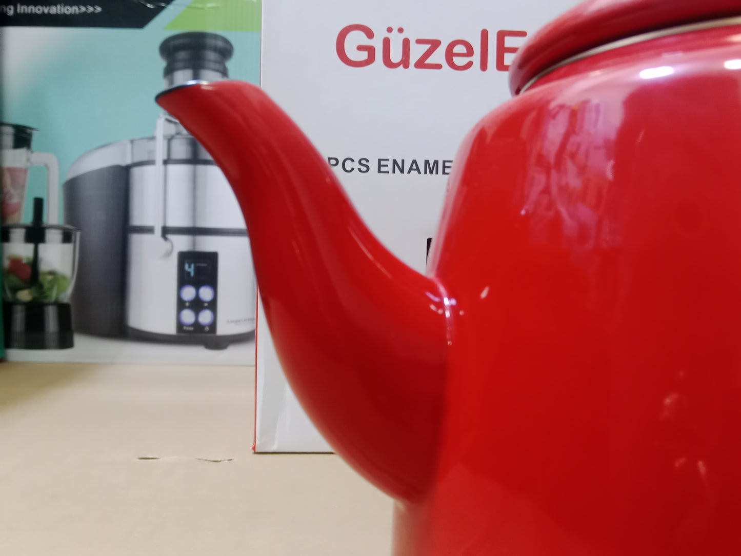 Turkish GuzelEmaye 2pcs Enamel Teapot kettle 1000ml and 2100ml