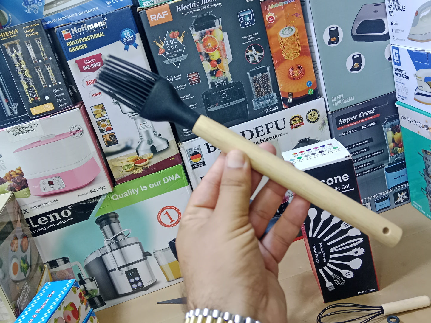 12 pcs Silicone kitchen Utensils Set wooden Handle