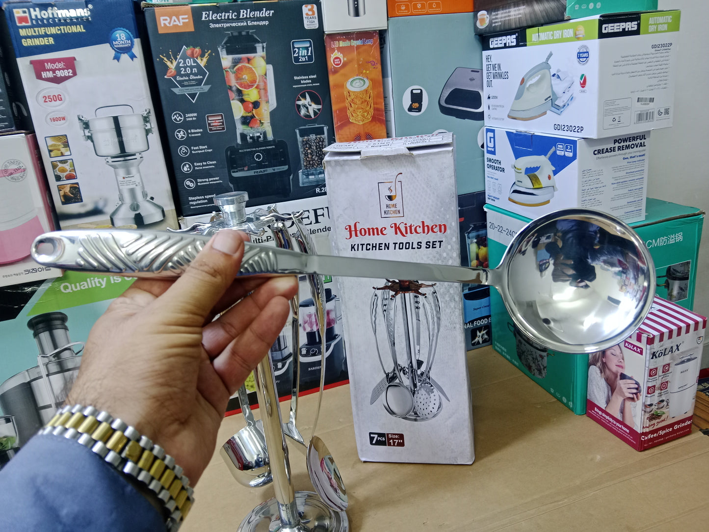 Stainless steel Kitchen Tool Set 7pcs Size 17"