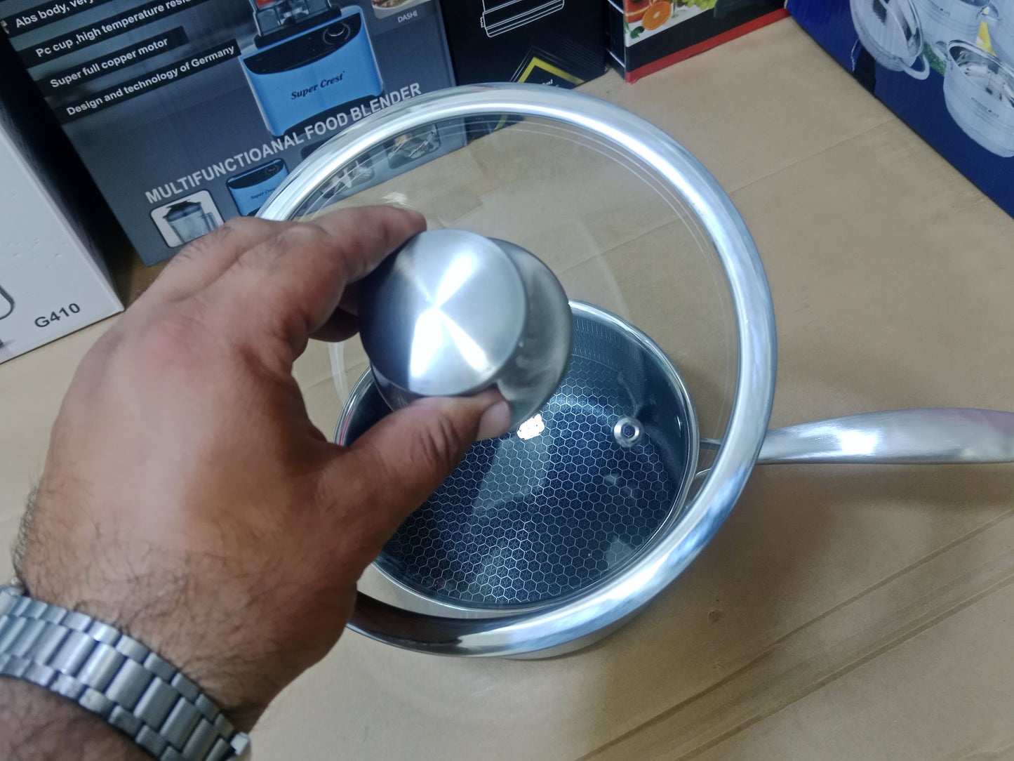 Laser Coated Honeycomb SaucePan