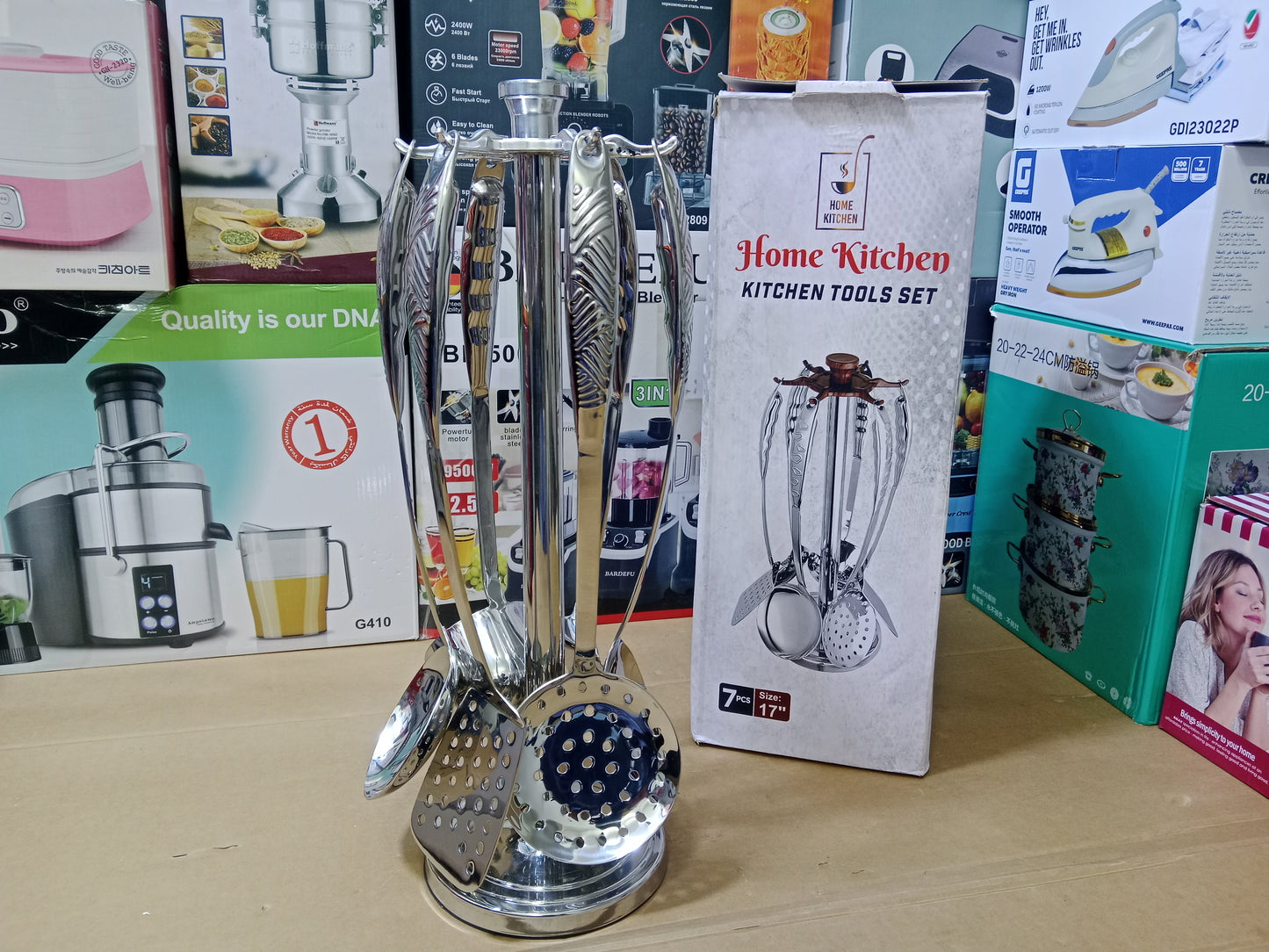Stainless steel Kitchen Tool Set 7pcs Size 17"