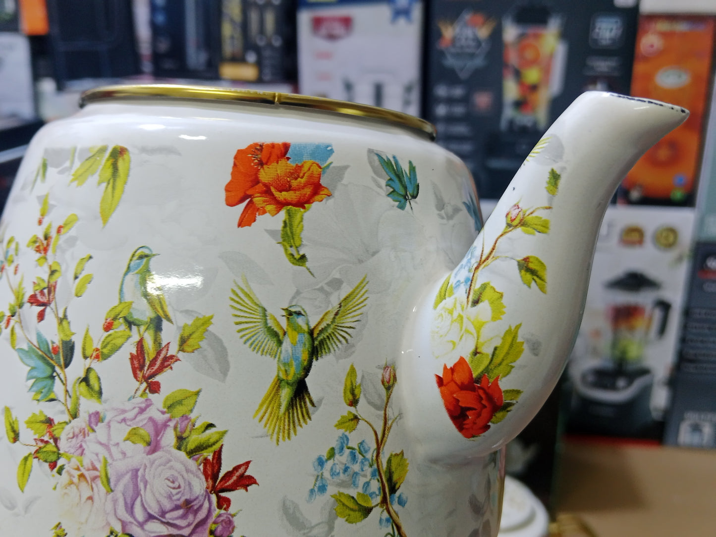 Stylish Enamel Teapot/Kettle 2 pieces