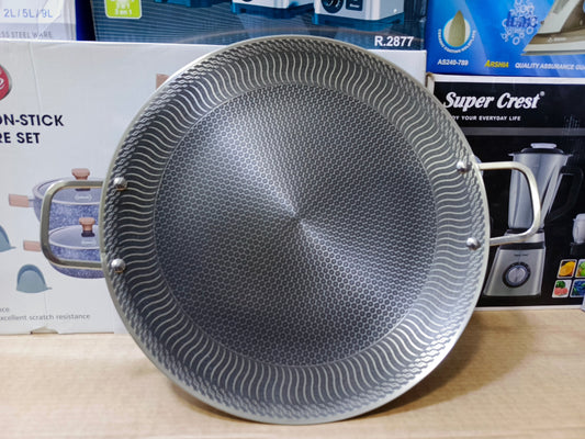 German Imported HoneyComb Laser Coating Tawa, Stainless Steel