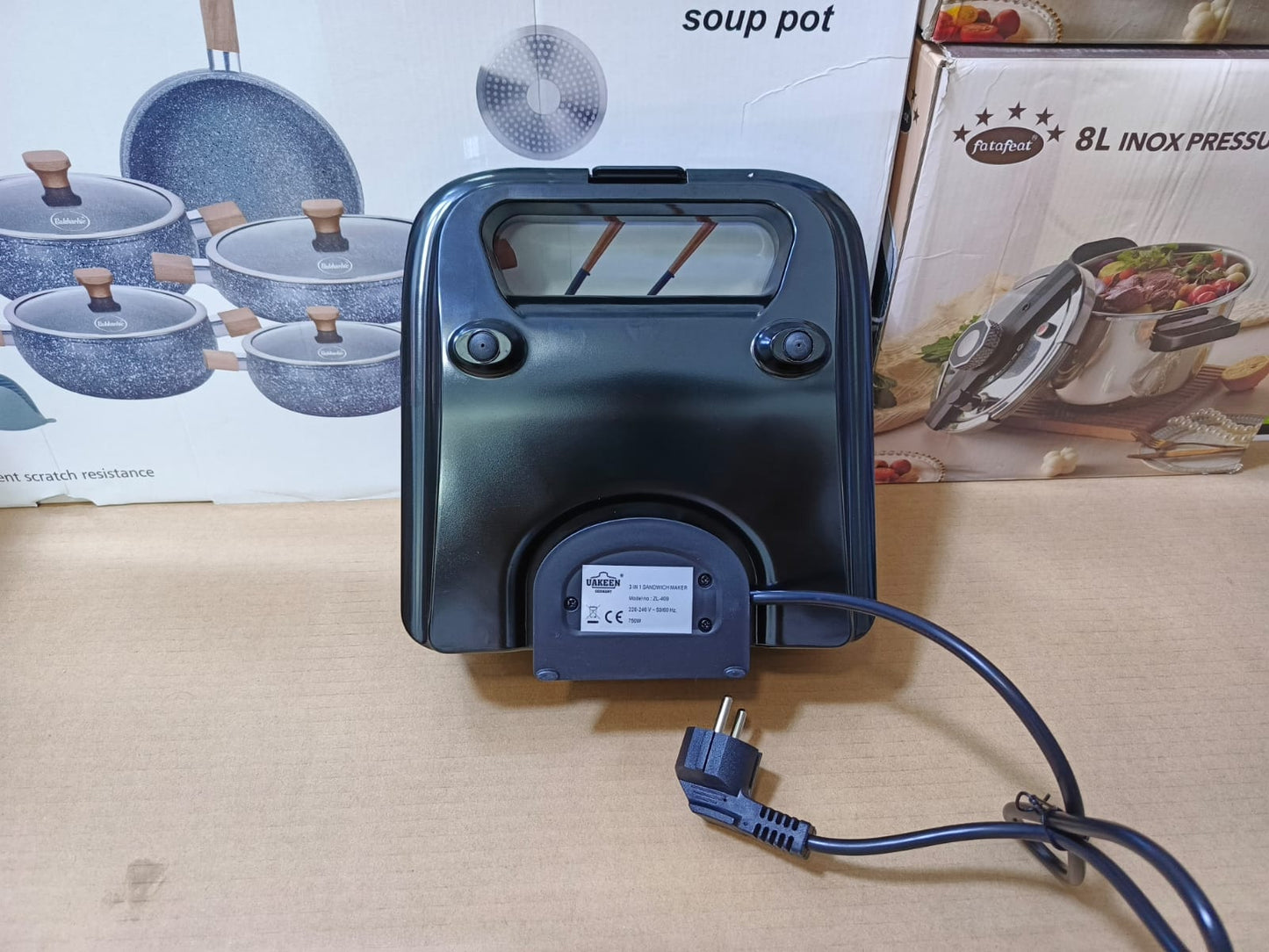 UAKEEN 3 in 1 Sandwich Maker 750W l ZL-409