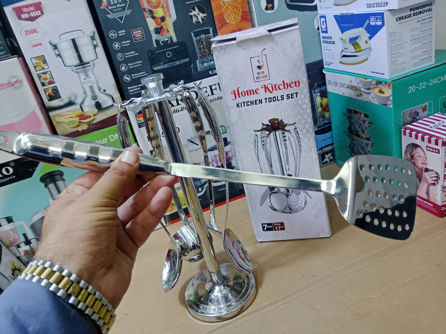 Stainless steel Kitchen Tool Set 7pcs Size 17"