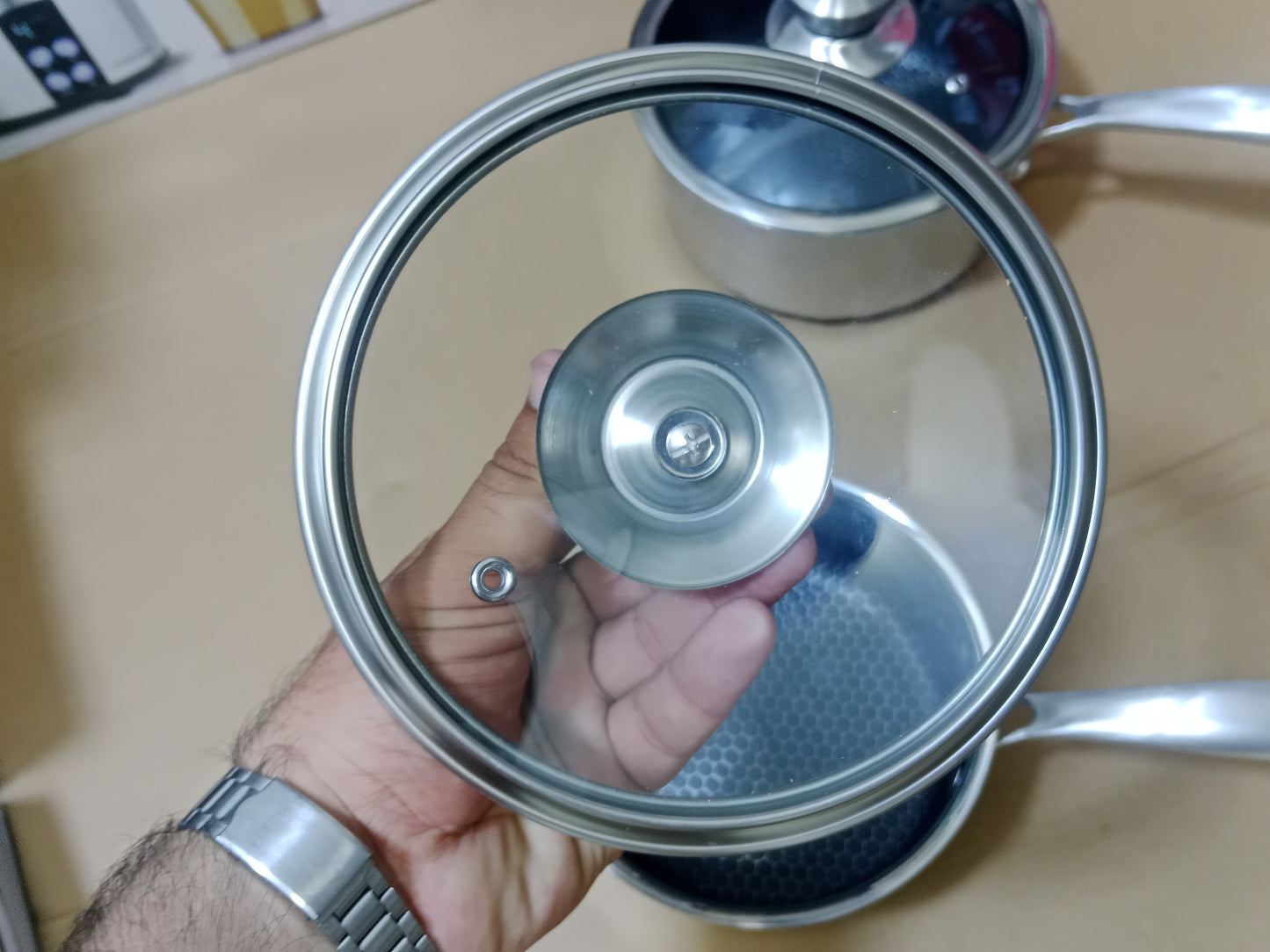 Laser Coated Honeycomb SaucePan