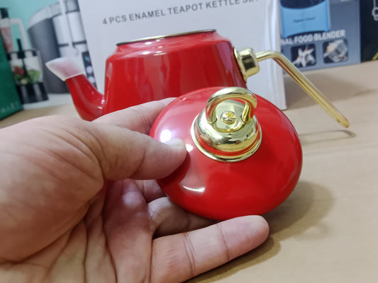 Turkish GuzelEmaye 2pcs Enamel Teapot kettle 1000ml and 2100ml