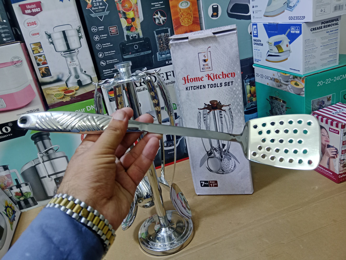 Stainless steel Kitchen Tool Set 7pcs Size 17"