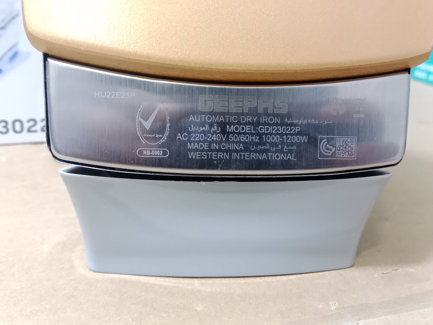 GEEPAS Automatic DRY IRON GD123022P