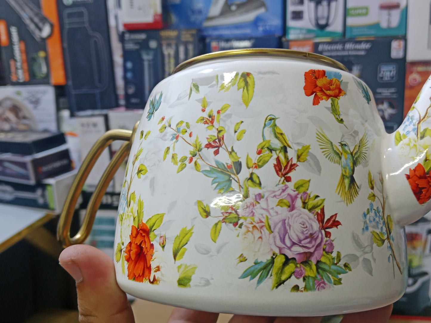Stylish Enamel Teapot/Kettle 2 pieces