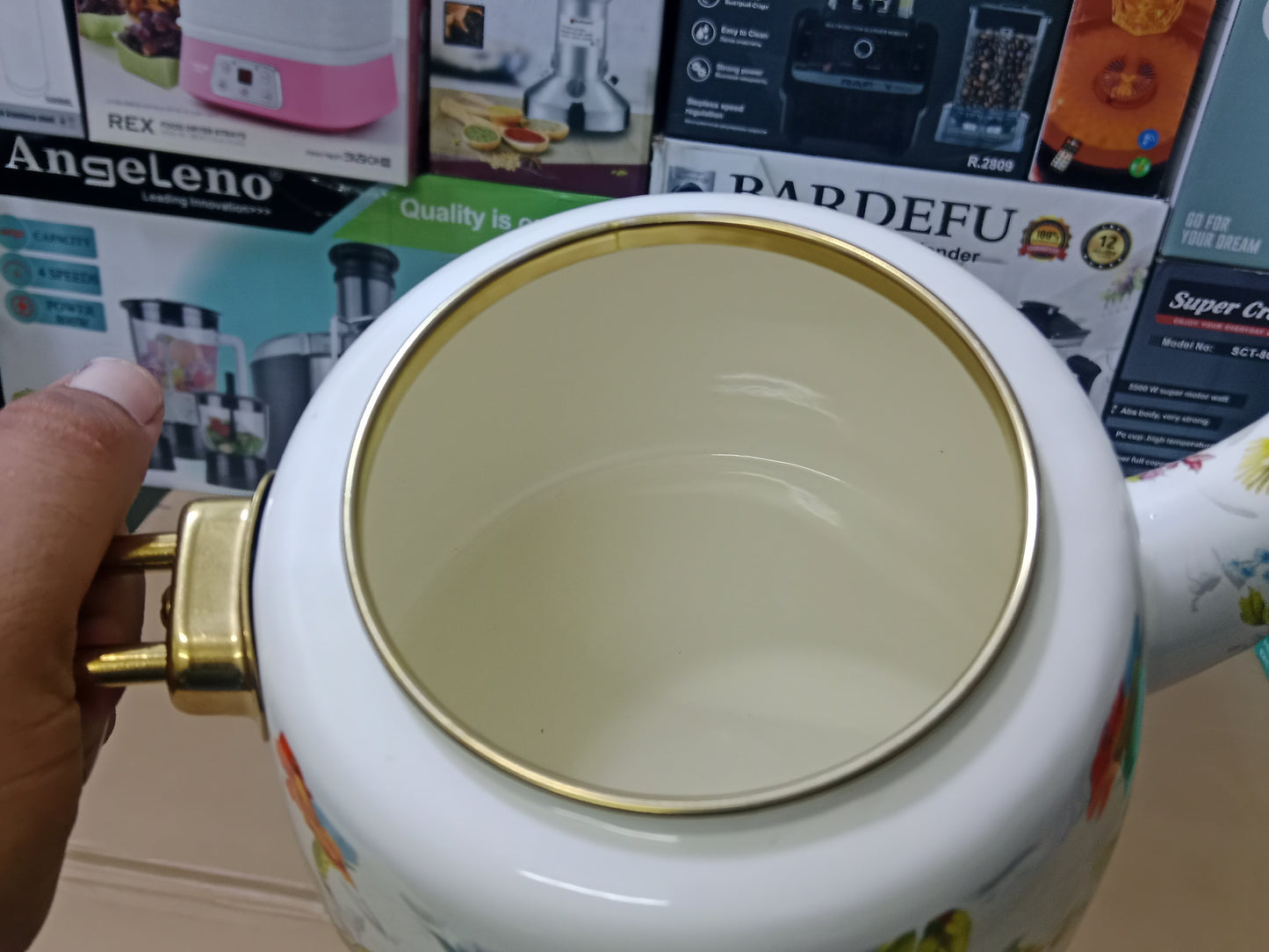 Stylish Enamel Teapot/Kettle 2 pieces